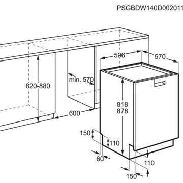 Lave vaisselle 60 cm							AEG				FFB83816PM ComfortLift Reconditionné