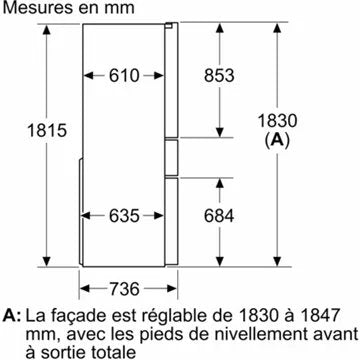 Réfrigérateur multi portes							SIEMENS				KF96RSBEA IQ700 cave à vin