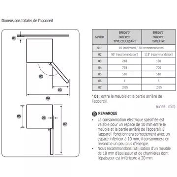 Réfrigérateur combiné encastrable 							SAMSUNG 				BRB26705EWW Metal Cooling