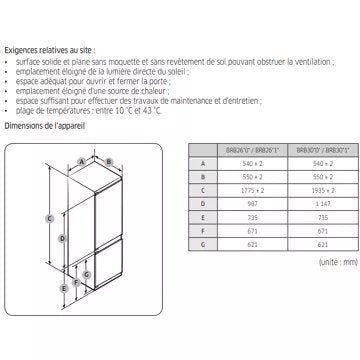 Réfrigérateur combiné encastrable 							SAMSUNG 				BRB26705EWW Metal Cooling