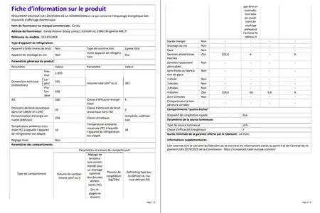 Refrigerateur congelateur en bas Candy CCE4T618EX fresco Candy