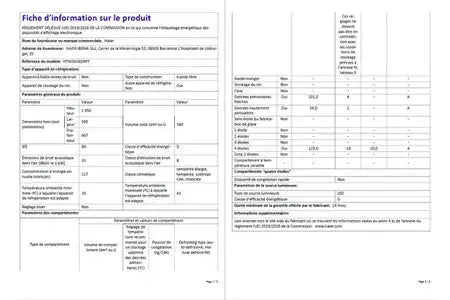 Réfrigérateur congélateur en bas Haier HTW5618DNPT Haier