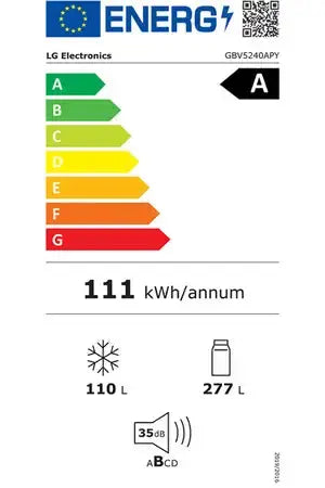 Réfrigérateur congélateur en bas Lg GBV5240APY Lg