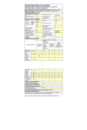 Réfrigérateur congélateur en bas Proline PLC2301WH Proline