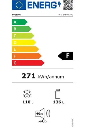 Refrigerateur congelateur en bas Proline PLC246WDSL Proline