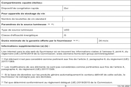 Réfrigérateur congélateur en bas Siemens KG39N2IDF HYPERFRESH Siemens