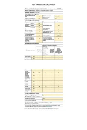 Refrigerateur congelateur en bas Thomson CTH3170IX Thomson