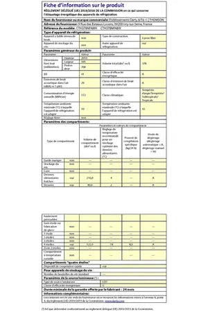 Réfrigérateur congélateur en bas Thomson CTH378NFAWH Thomson