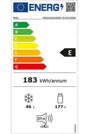 Réfrigérateur congélateur en haut Beko RDSA240K40SN Beko