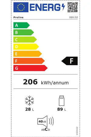 Refrigerateur congelateur en haut Proline DD132 Proline