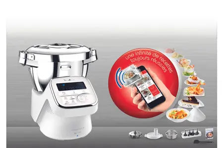 Robot Cuiseur Moulinex I-Companion Xl Connecte 7 Accessoires Dont Decoupe Legumes Yy4418fd Moulinex