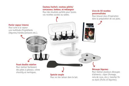 Robot Cuiseur Moulinex I-Companion Xl Connecte 7 Accessoires Dont Decoupe Legumes Yy4418fd Moulinex