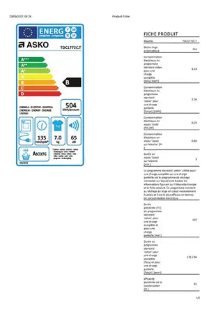 Sèche-linge ASKO TDC1772C.T Asko