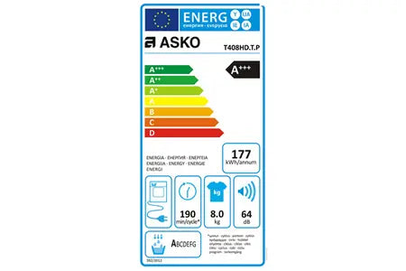 Sèche-linge Asko T408HD.T.P Asko