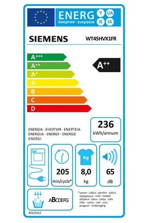 Sèche-linge Siemens WT45HVX1FR Siemens