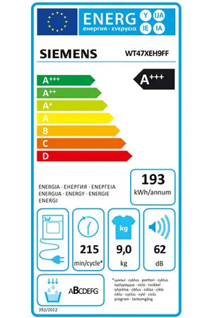 Sèche-linge Siemens WT47XEH9FF Siemens