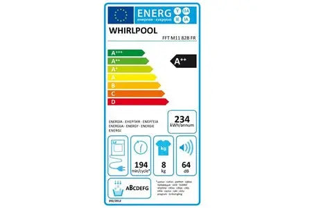 Sèche-linge WHIRLPOOL FFTM1182BFR Whirlpool