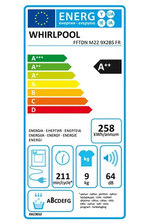 Sèche-linge Whirlpool FFTDNM229X2BSFR Whirlpool